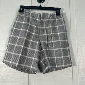 Topman Skinny Plaid Black and White Shorts Size 26 Waist NWOT